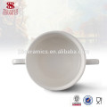 Japanese tableware two handle ceramic cheap soup bowl